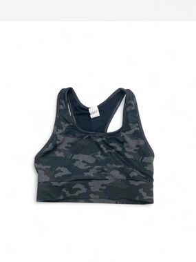Fabletics Black Gray Camo Racerback Sports Bra - S